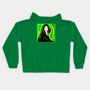 tarot clairvoyant woman in mayan stars ecopop Kids Hoodie